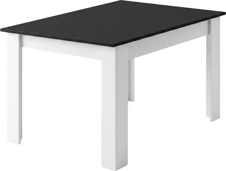 Čierny jedálenský stôl s bielymi nohami MADO 120x80