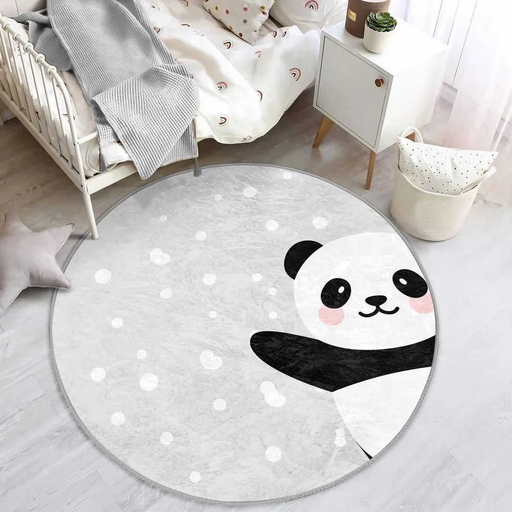 Svetlosivý detský koberec ø 100 cm Comfort – Mila Home