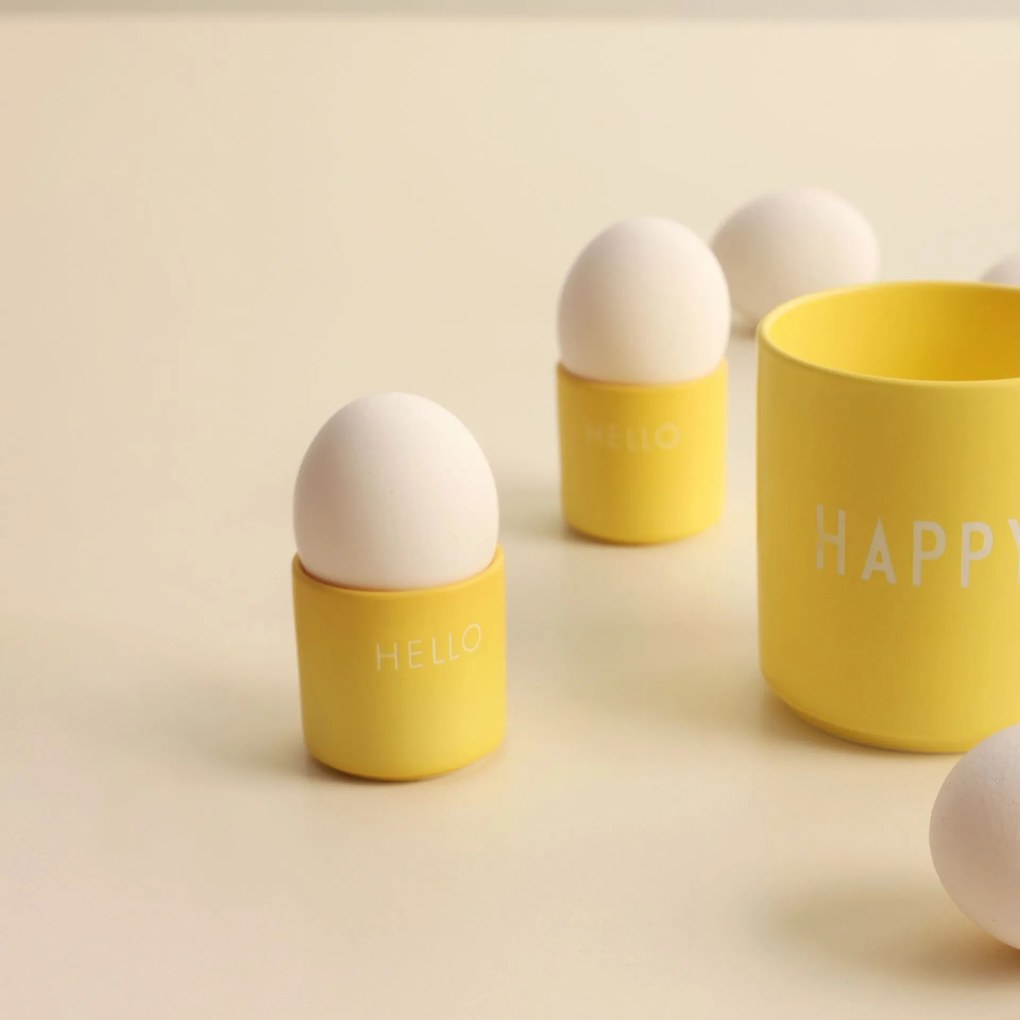Desing Leters porcelánový stojanček na vajce yellow set 2 ks