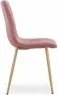 Set 2 kresiel TURIN - ružový zamat / čierne nohy