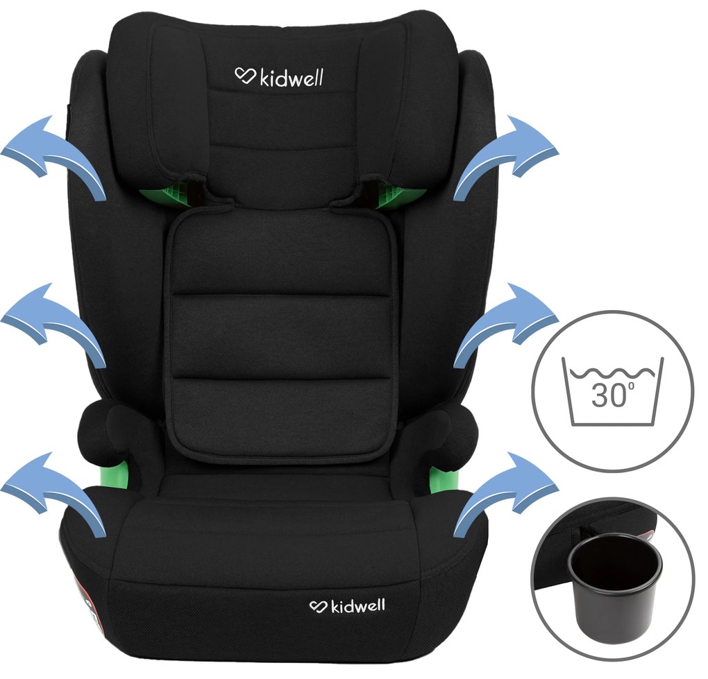 Detská autosedačka Kidwell WESTON Black