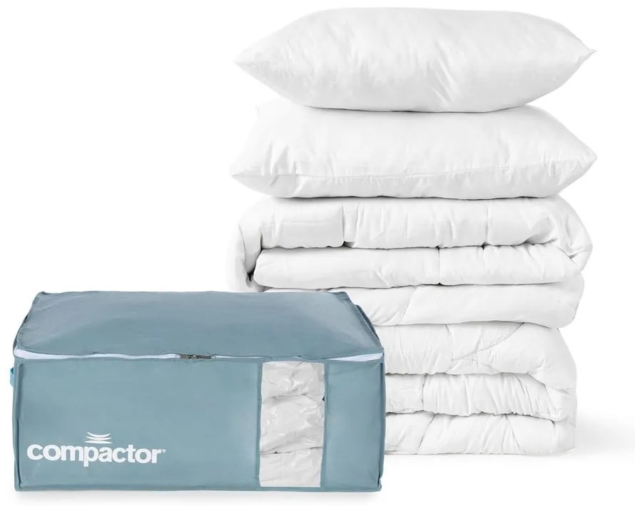 Vákuový plastový úložný box na oblečenie 65x45x27 cm Blue Edition – Compactor