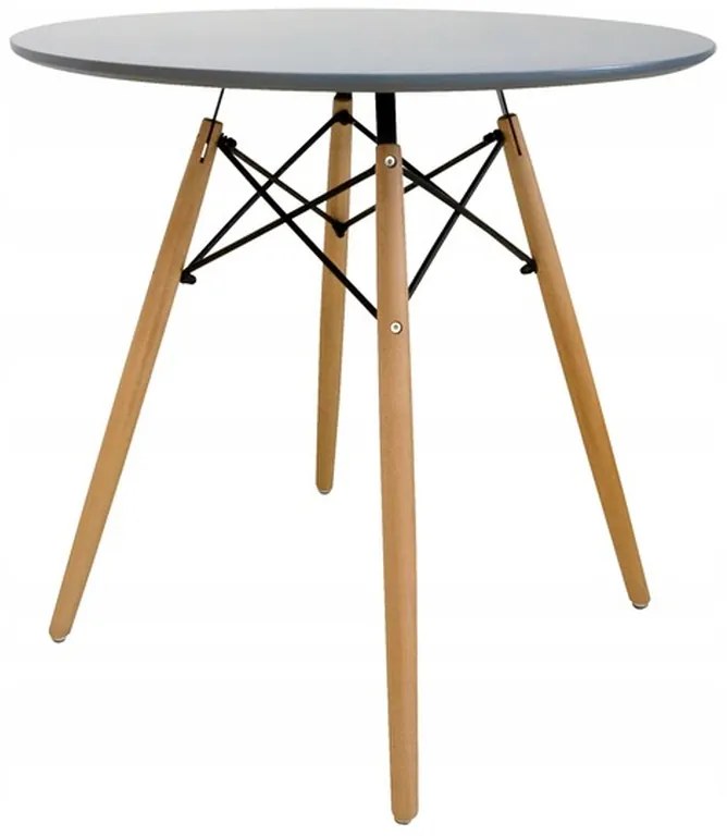 Sivý jedálenský stôl OSLO 70x70