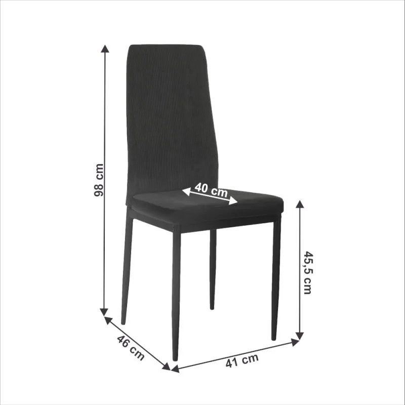 Kondela Jedálenská stolička, ENRA, tmavosivá-čierna
