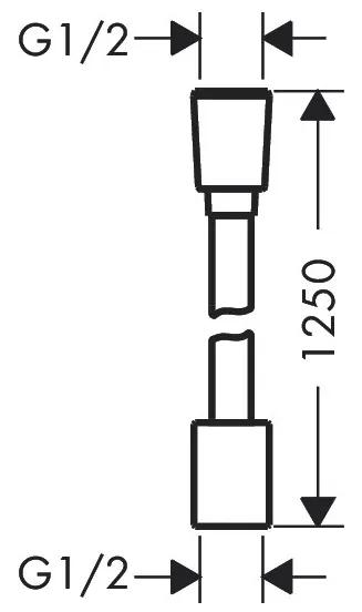 Hansgrohe Designflex - Textilná sprchová hadica 1250 mm, kartáčovaný bronz 28220140
