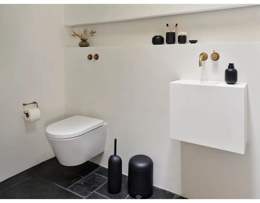 Čierna betónová WC kefa Sensu – Zone