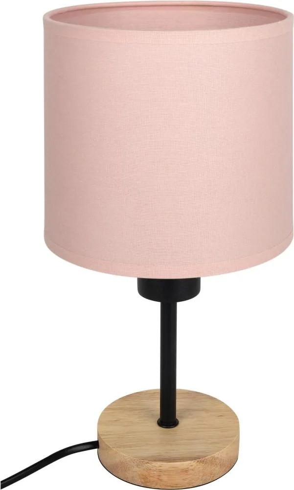 BRILAGI - Stolná lampa BOBO WOOD 1xE27/25W/230V dub/čierna/ružová