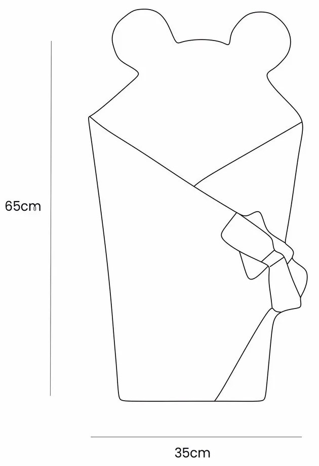 Slonovinová detská zavinovačka s baránkom 35x65 cm – Meowbaby