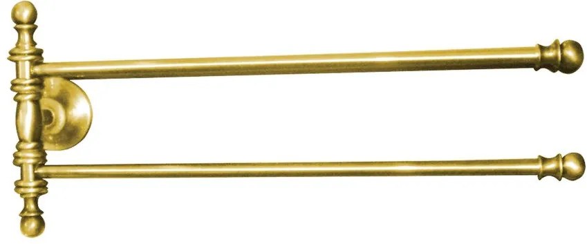 Perla PE0175 otočný držiak na uteráky dvojitý 390mm, zlato