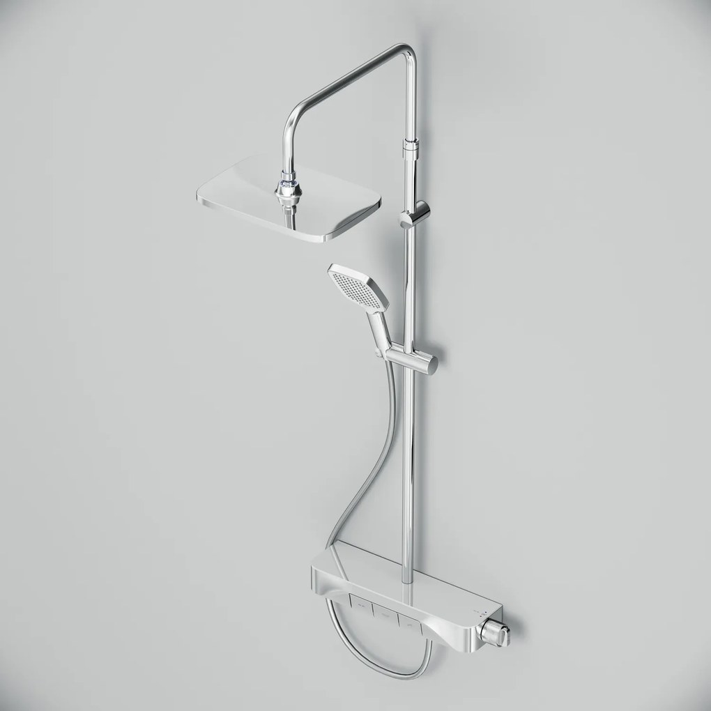 Sprchový systém AM.PM Func F07FA200 s termostatickou poličkovou batériou, chróm