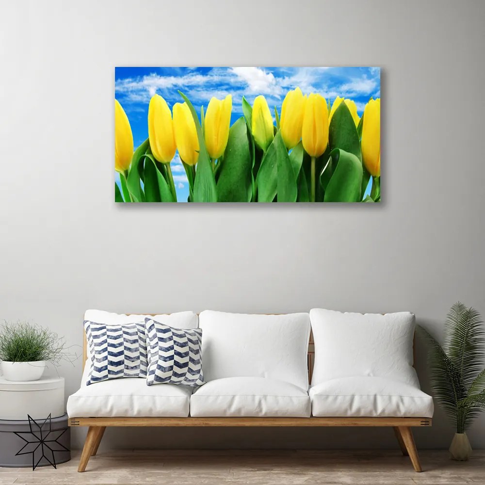 Obraz na plátne Tulipány kvety 100x50 cm