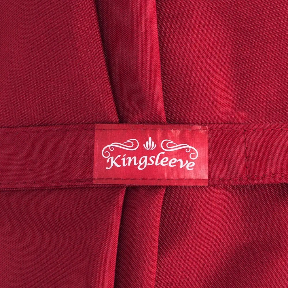 Záhradný slnečník Amana s LED osvetlením 307 cm červený