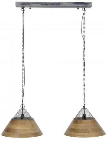 Luster 82-64 2 x Ø40cm Wooden mango shade - PRODUK JE SKLADOM - 1Ks - Komfort-nábytok