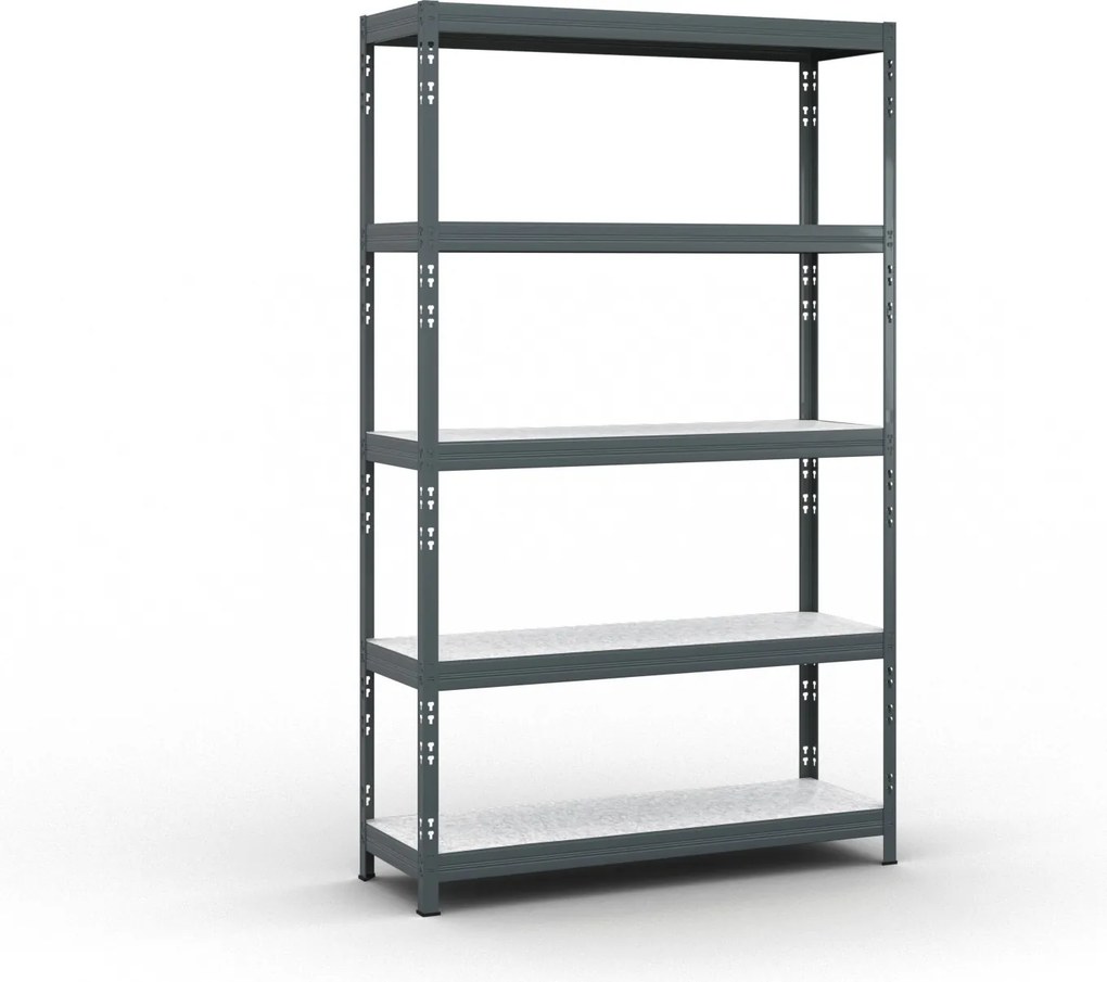 Policový regál 1966x1200x400 mm, nosnosť 280kg