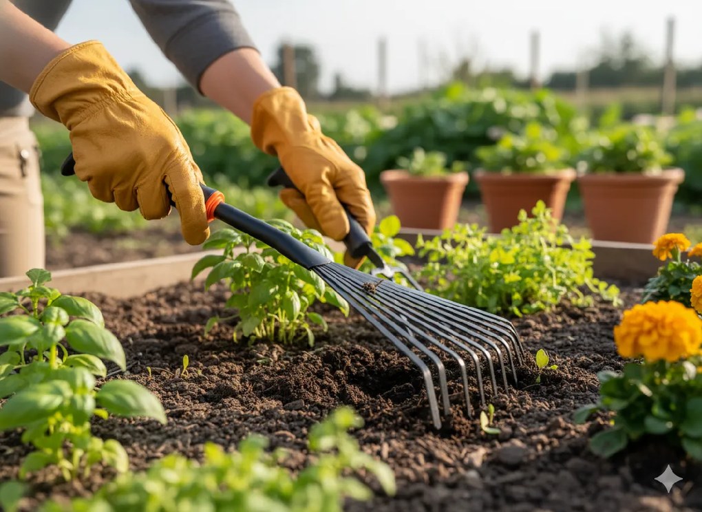 Garden Line Záhradné hrable 35 x 12 cm, čierne