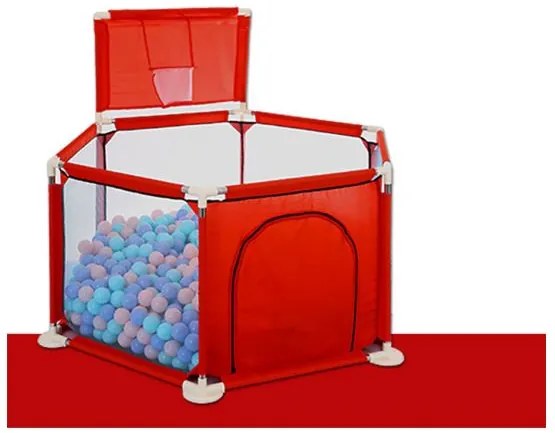 Bestent Ohrádka pre deti s loptičkami a košom 130x65x110cm RED