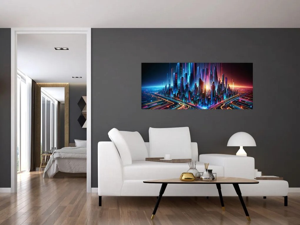 Obraz - Mesto budúcnosti (120x50 cm)
