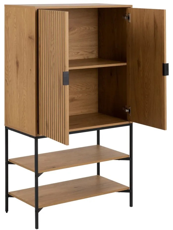 Skrinka v dekore duba v prírodnej farbe 80x140 cm Jaipur – Actona