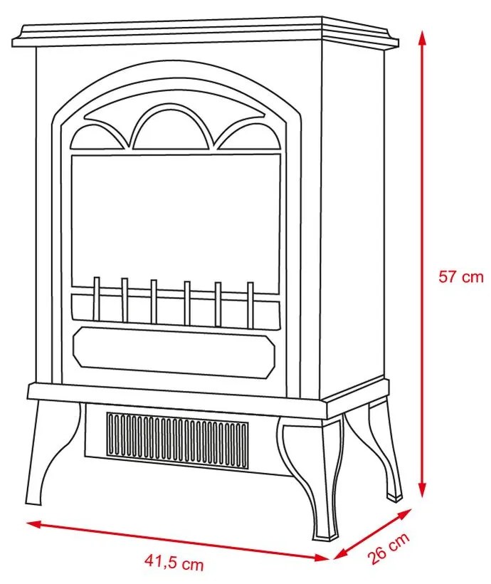 Štýlové elektrické krbové kachle AVENBERG Bavaria