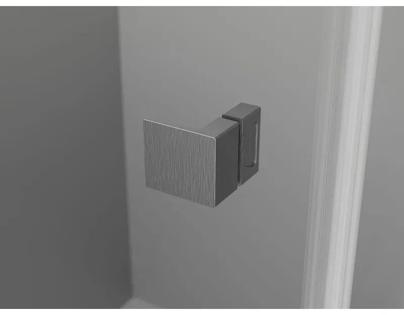 Mexen Lunar T, sklápací sprchový kút ľavý 130 x 70 cm, 8mm číre sklo, profil grafit brúsený, 834T-130-070-66-00-L