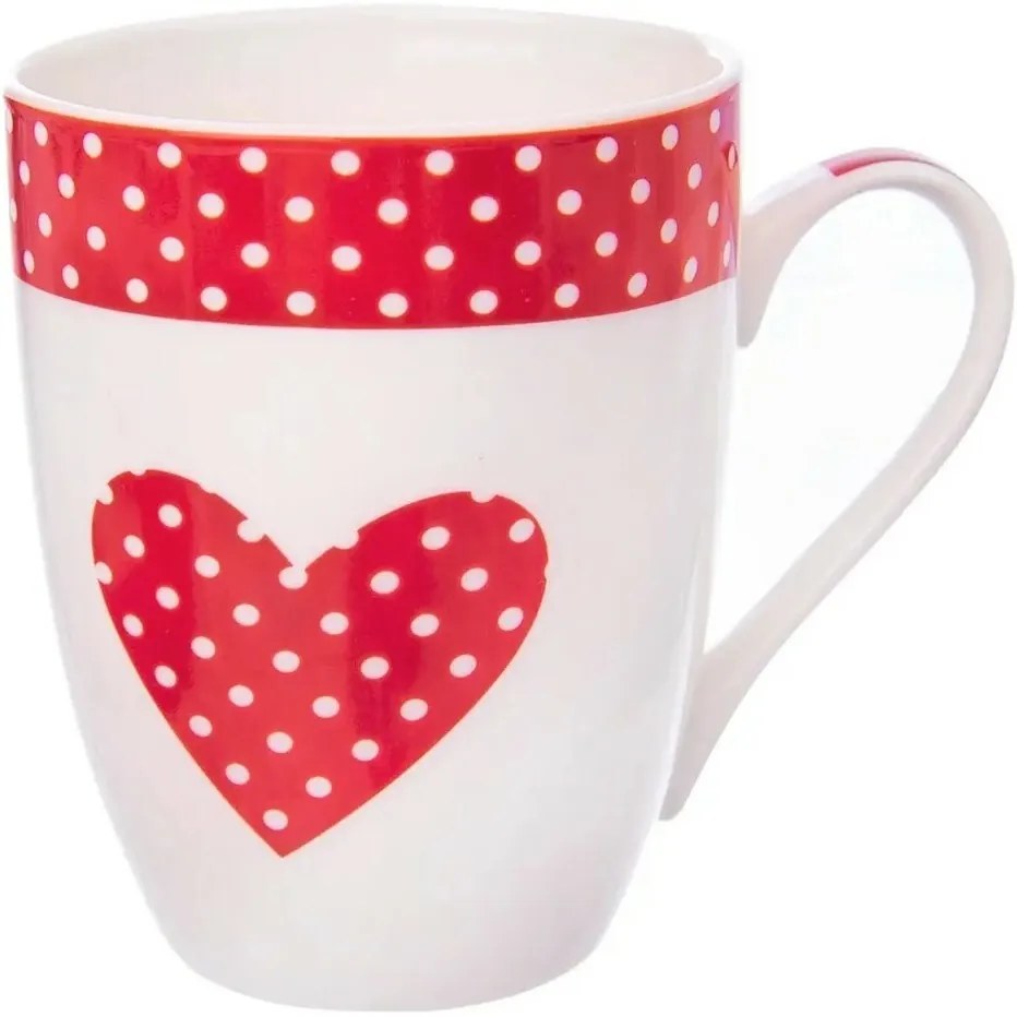 Orion Sada porcelánových hrnčekov Tečka 380 ml, 4 ks