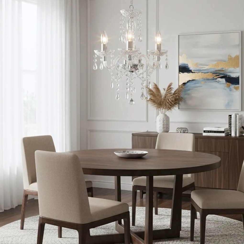 Toolight Toolight, stropné svietidlo 3xE14, EBT006-3CP, priehľadná, OSW-01241