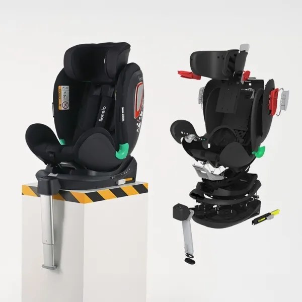 Lionelo - Otočná autosedačka s bázou ANTOON PLUS i-Size 40-105 cm Black Onyx