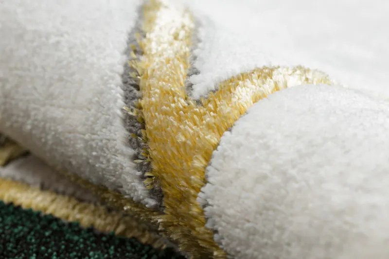 Dywany Łuszczów, Kusový koberec Emerald 1015 green and gold kruh, 120x120 (priemer) kruh, zelená, obývacia izba