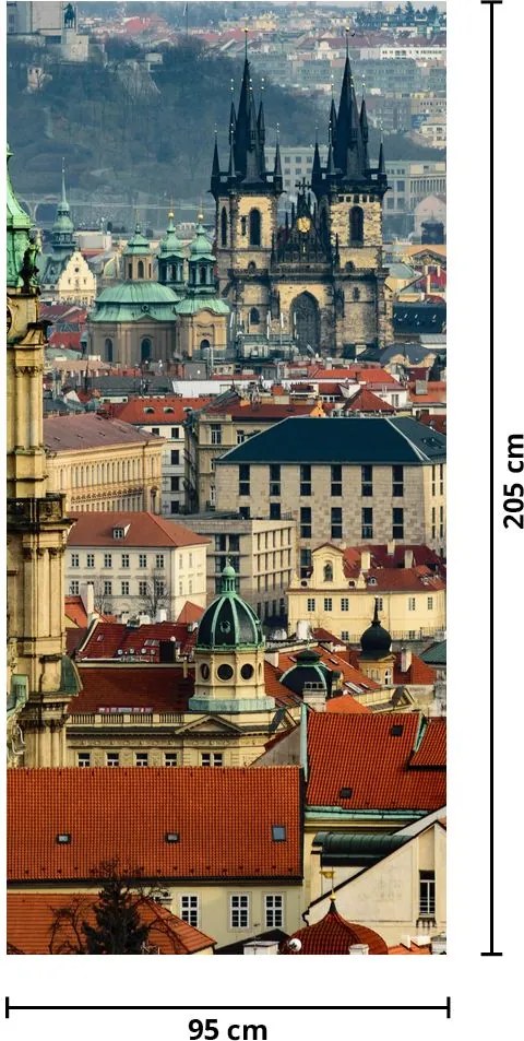 Fototapeta na dvere - Panorama Prahy (95x205cm)