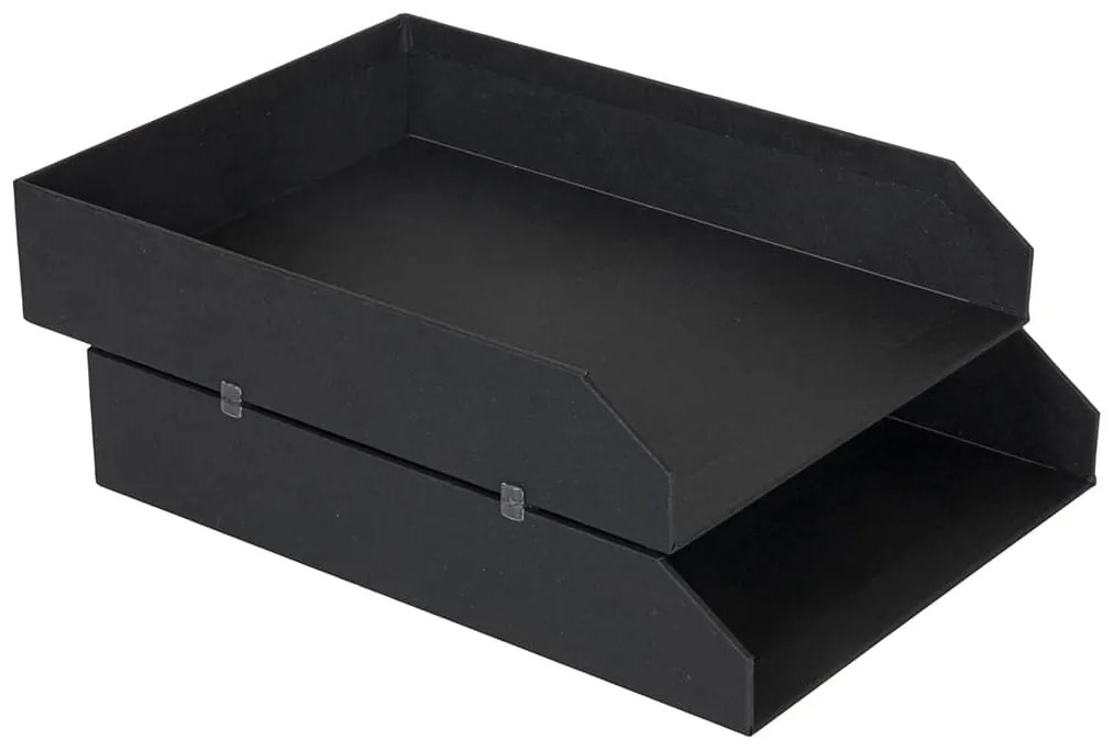 2x organizér na dokumenty HAKAN zo 100% recyklovateľného papiera 6x23x31 cm, čierny