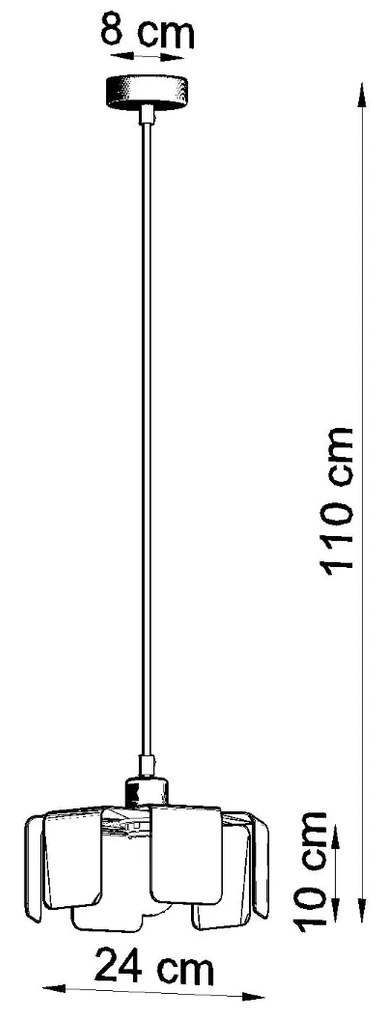 Závesné svietidlo Tulip, 1x čierne kovové tienidlo