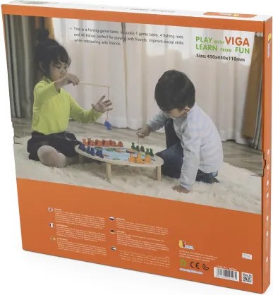 Drevená magnetická hra Lovenie rybičiek Viga 44546FSC
