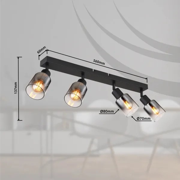 Globo 54308-4 - Bodové svietidlo HUBERTUS 4xE14/40W/230V