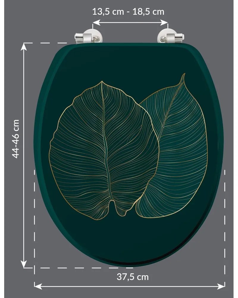 Záchodová doska 37,5 x 47 Jade – douceur d'intérieur