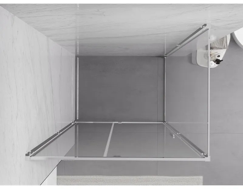 Mexen Exo, sprchovací kút s krídlovými dverami 155 x 70 cm, 6mm číre sklo, chrómový profil, 819-155-070-01-00