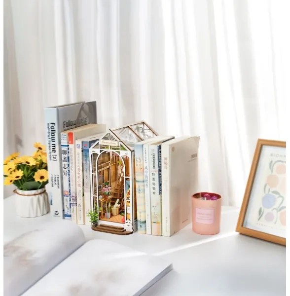 RoboTime - LED Zarážka na knihy Garden house 3D puzzle 2xAAA