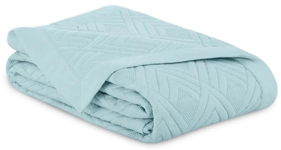 Svetlomodrý prešívaný pléd z mikrovlákna 220x240 cm Ophelia – Restilo