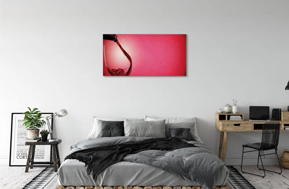 Obraz canvas Červené pozadie sklo na ľavej strane 120x60 cm