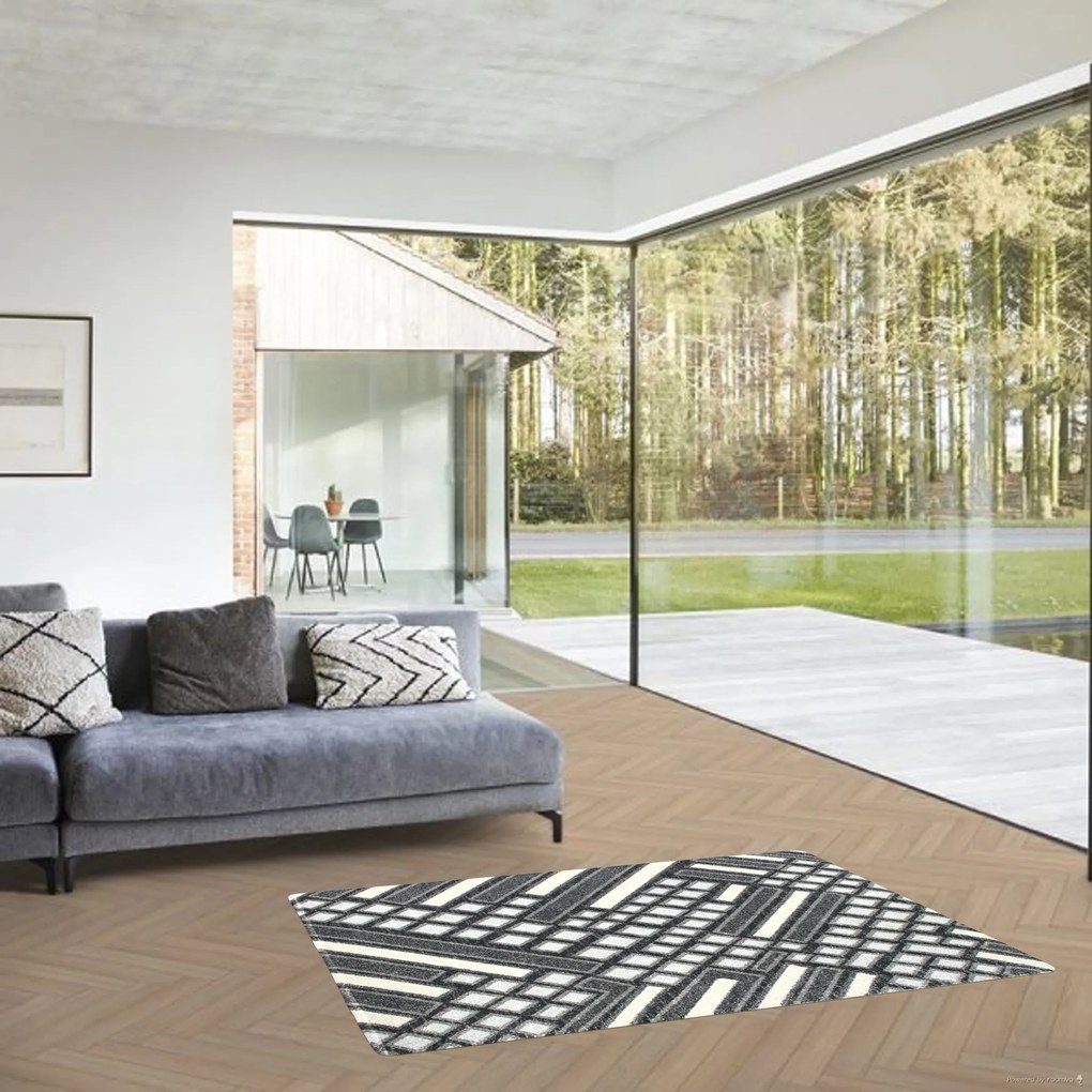 Kusový koberec Aspect 1812 Dark Grey, 140x190, šedá, chodba / predsieň, Berfin Dywany