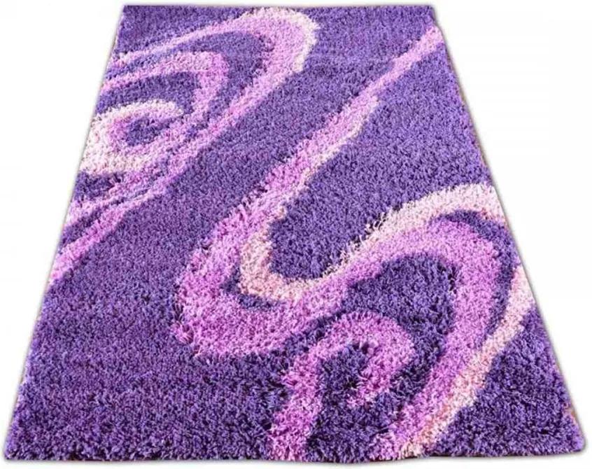 Kusový koberec Shaggy vlas 50 mm Ronda fialový, Velikosti 200x290cm | BIANO