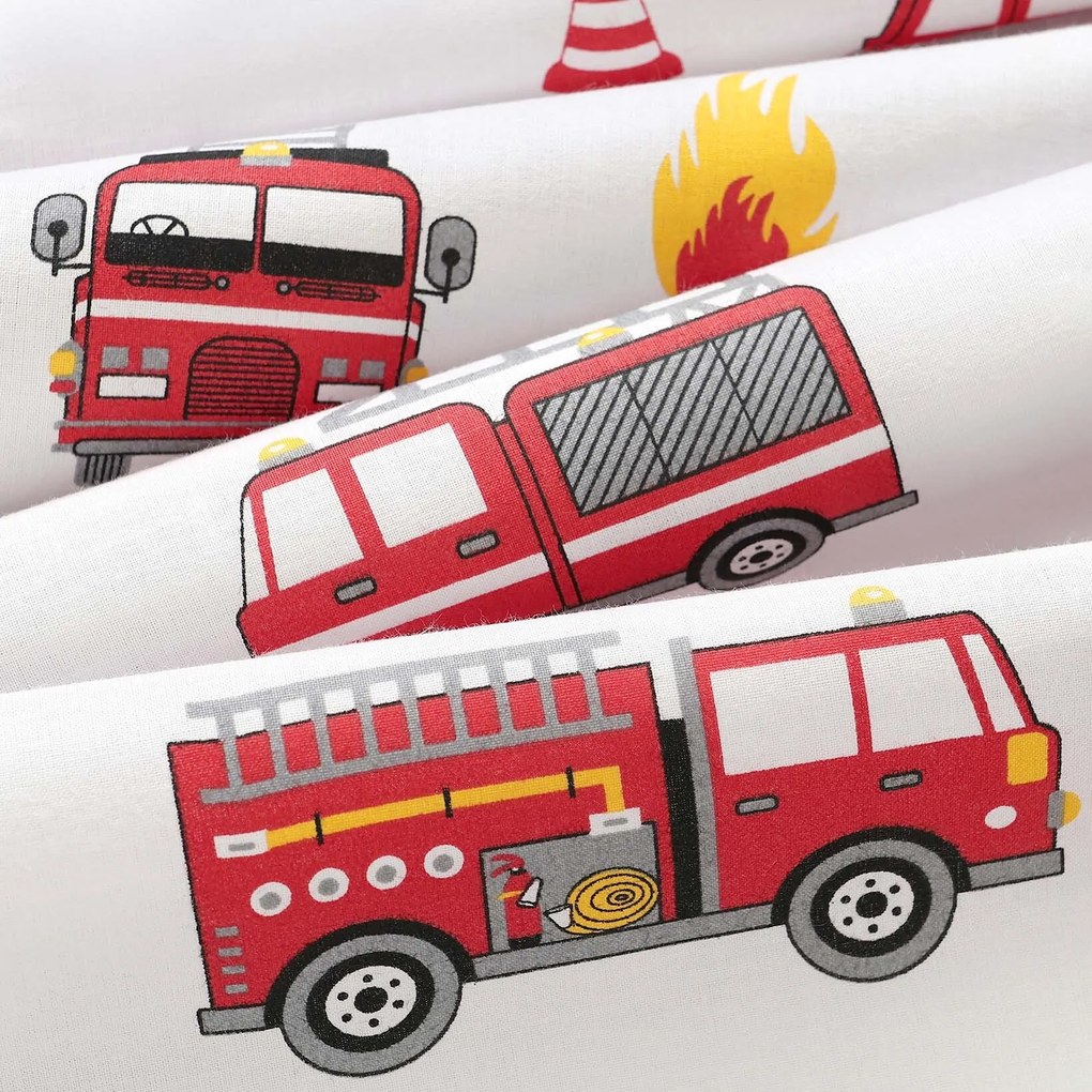 Goldea detský bavlnený záves - hasičské autá 220x150 cm