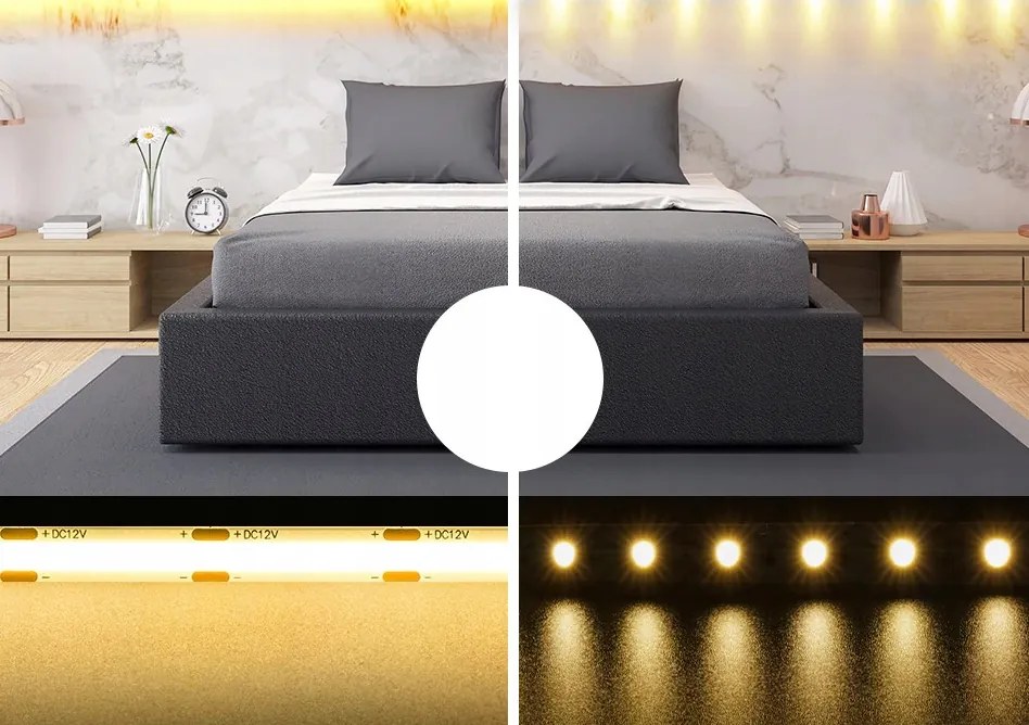 Sada LED neónových COB pásikov 12V 10m 120W - zdroj + diaľkový ovládač