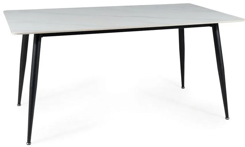 Jedálenský stôl Rion 160 x 90 cm, mramor / čierna