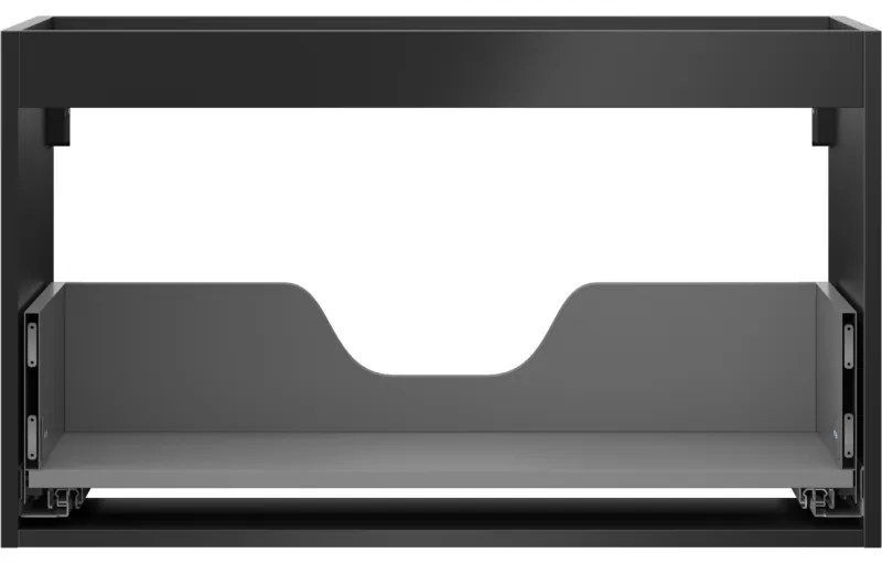 Mexen Box-A, závesná skrinka 80 cm, 1 zásuvka, čierna matná, 91AX0-0800-470-1-71