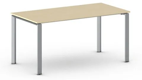 Rokovací stôl INFINITY so sivostriebornou podnožou 1600 x 800 x 750 mm, dub prírodný