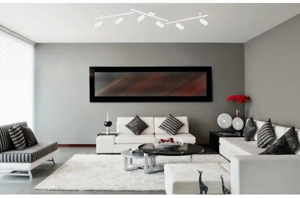 Globo 57910-6W - Bodové svietidlo ROBBY 6xGU10/35W/230V biela