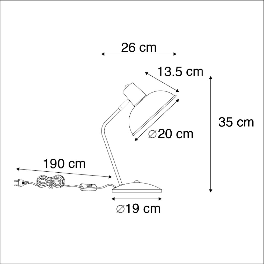Inteligentná stolná lampa zelená s bronzovou farbou vrátane WiFi P45 - Milou