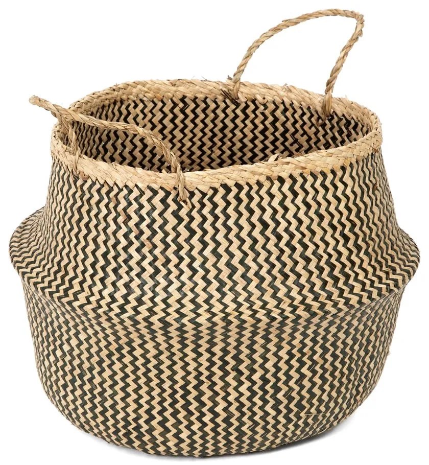 Úložný košík z morskej trávy Compactor Zic Zac, ⌀ 45 cm