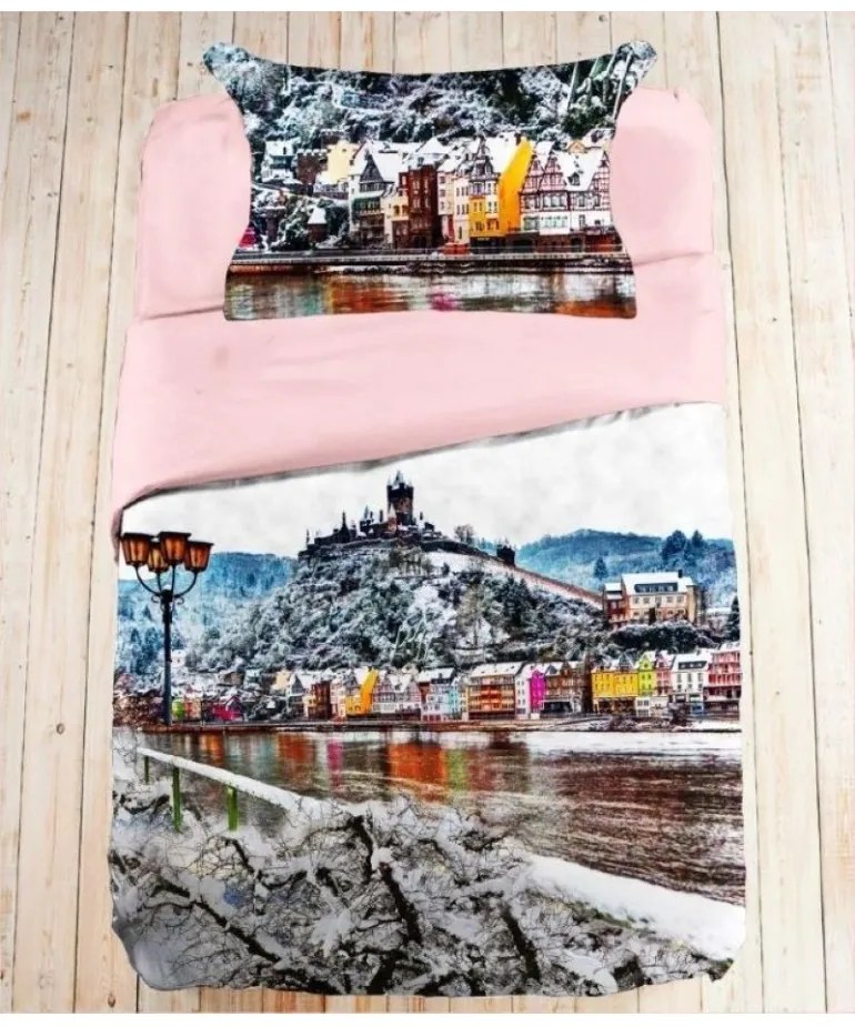 3D obliečky bavlnené Khloe EMI, Štandardný set jednolôžko obsahuje 1x 140x200 + 1x 70x90