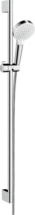 Hansgrohe Crometta, sprchová sada Vario EcoSmart 9 l/min so sprchovou tyčou 90 cm, biela/chrómová, HAN-26538400